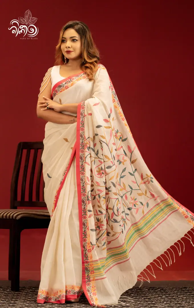 Kantha Stitched Saree W