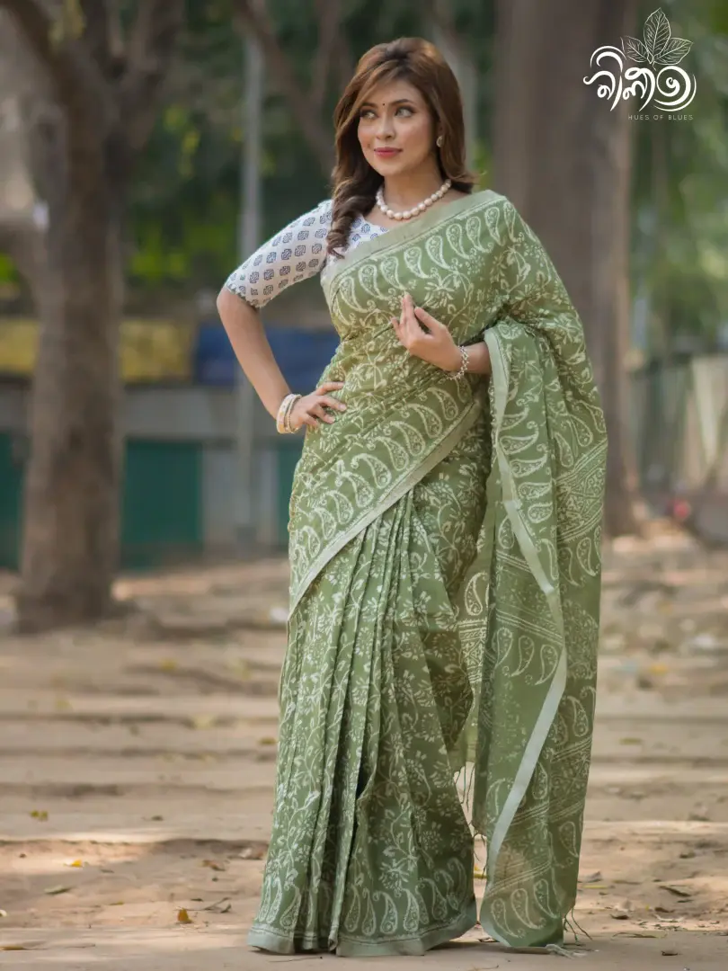 Khadi Dye Saree G2
