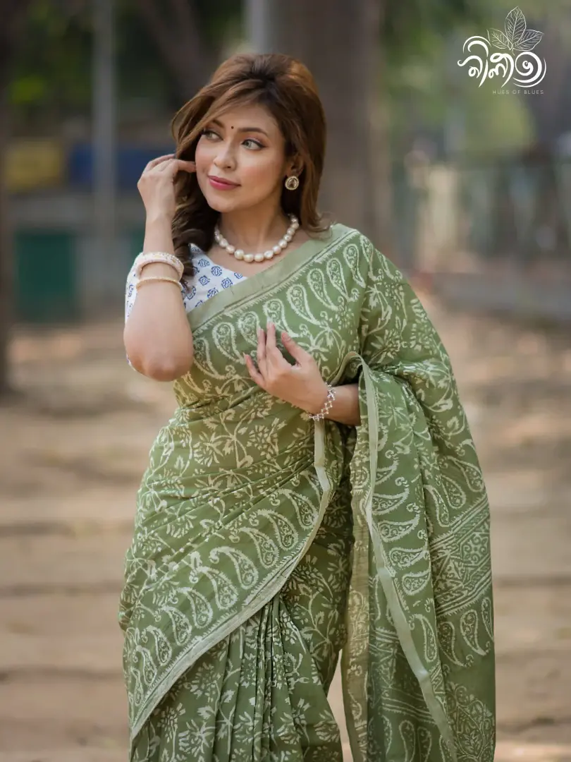 Khadi Dye Saree G2 - Image 3