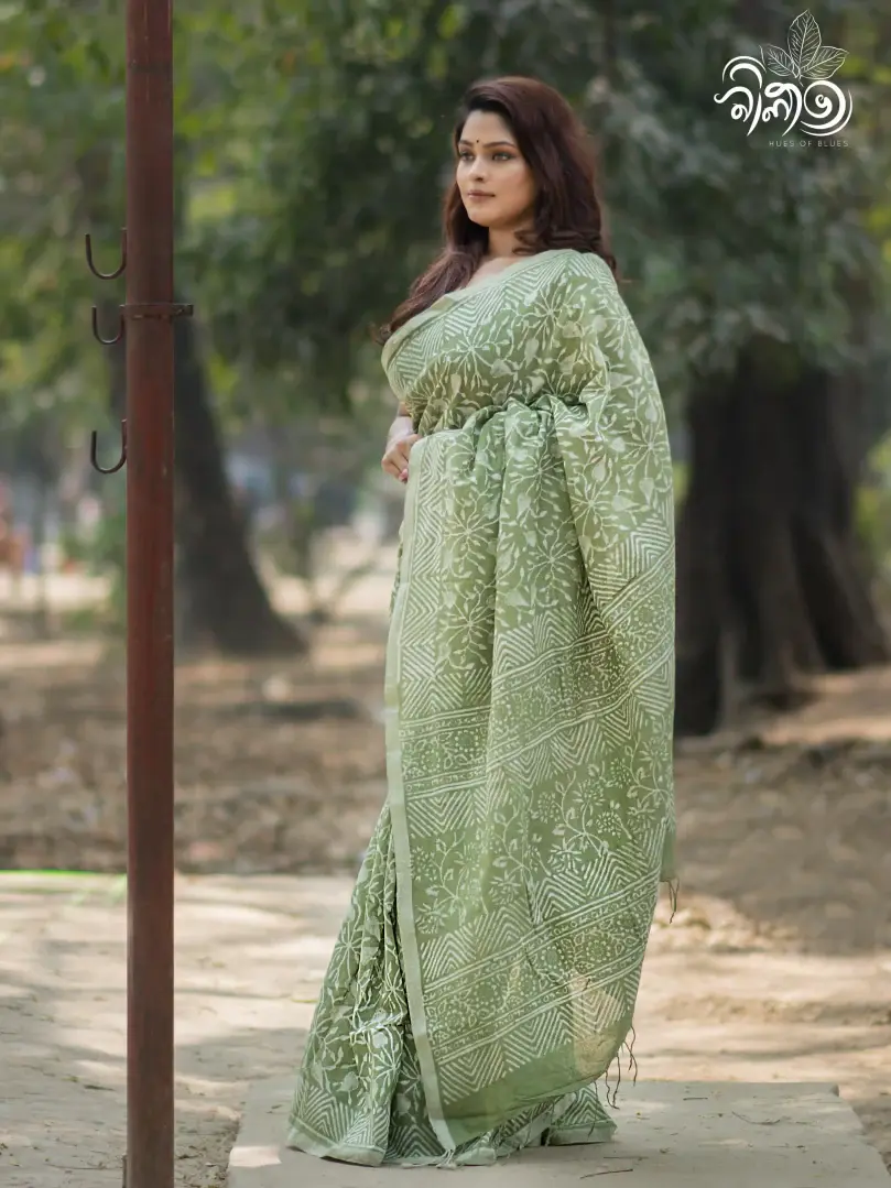 Khadi Dye Saree G - Image 2