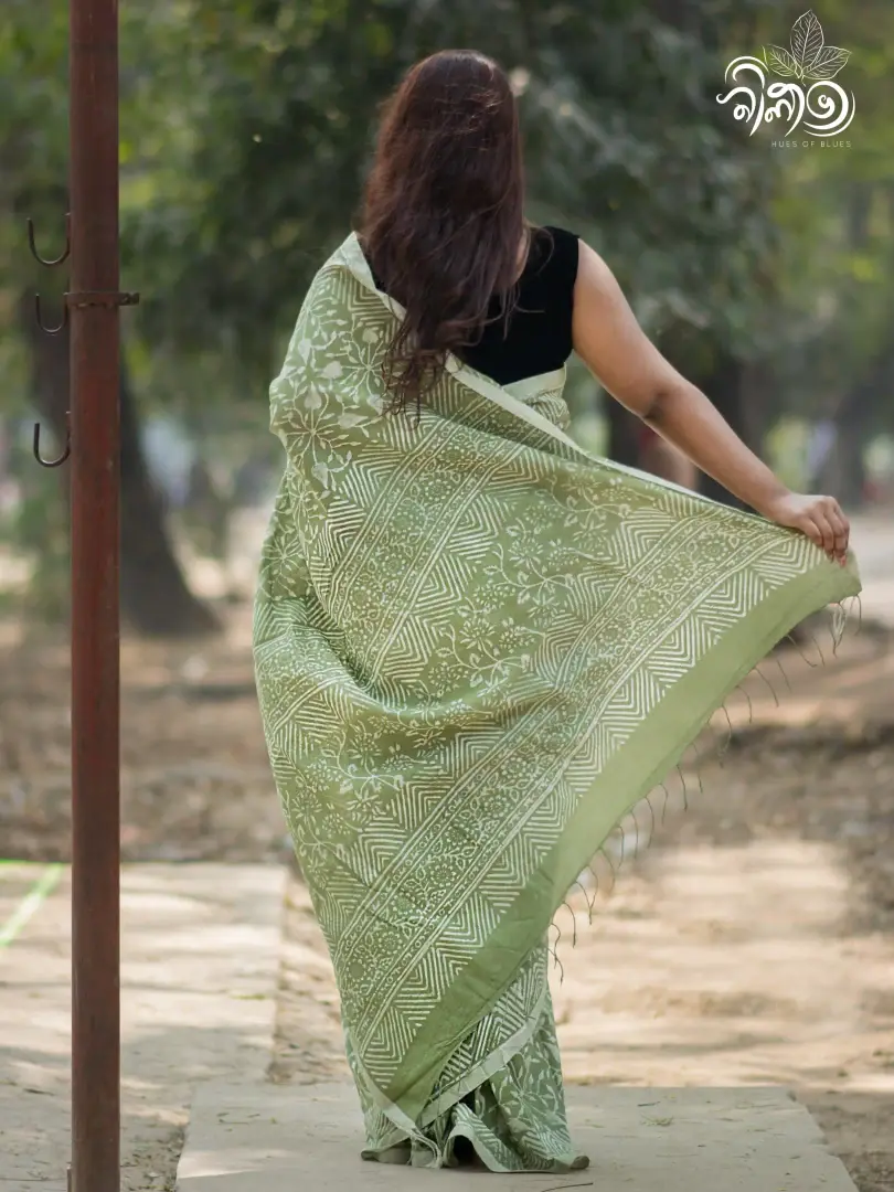 Khadi Dye Saree G - Image 3