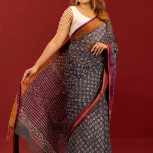 Khadi Dye Saree K2