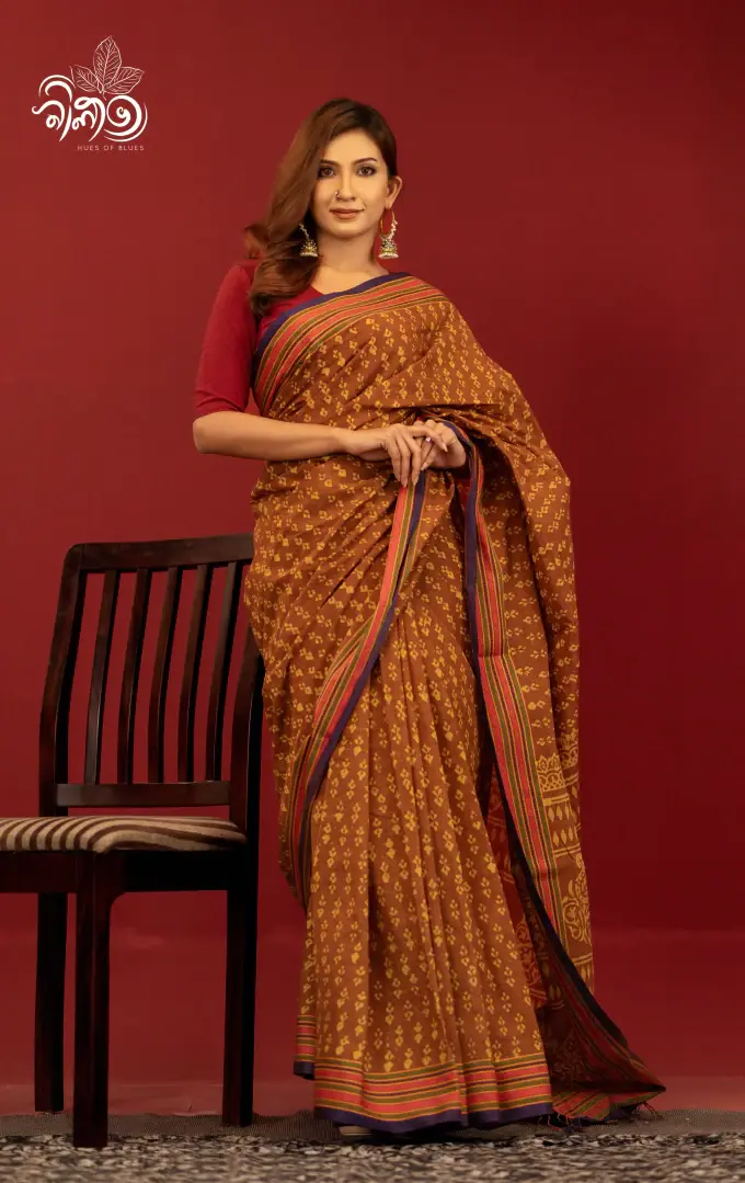 Khadi Dye Saree K - Image 3