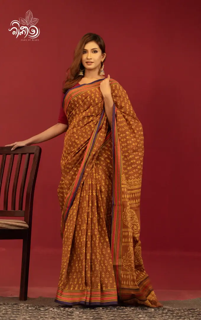 Khadi Dye Saree K - Image 2
